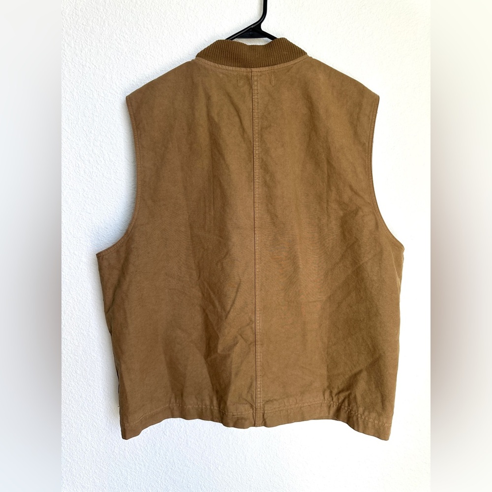 Madewell Flannel-Lined Canvas Workwear Vest size XL NWOT - Picture 8 of 10